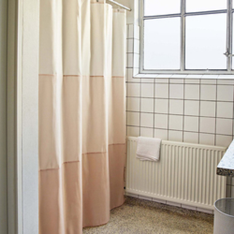 waterproof polyester bathroom curtain 3 solid color splicing shower curtain