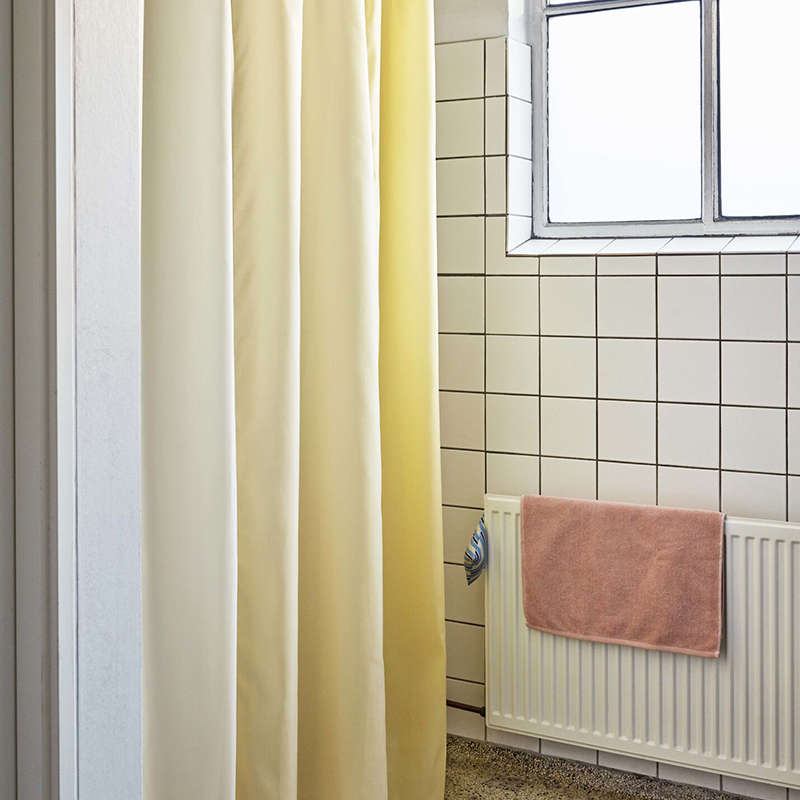 waterproof polyester bathroom curtain 3 solid color splicing shower curtain