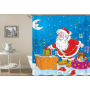 Wholesale special price custom 3d printed Christmas bathroom elegant shower curtain polyester and mat sett/