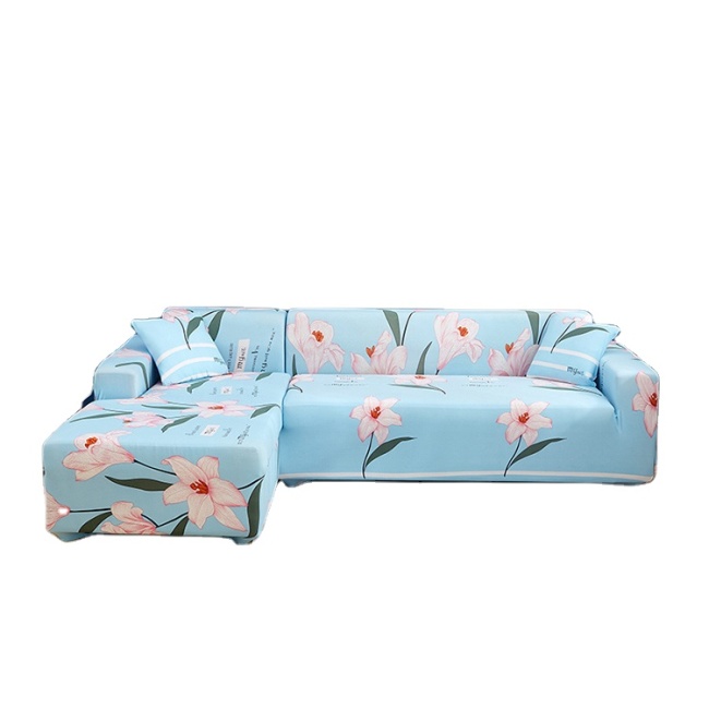 Fabric Sofa Covers For Living Room, Ready Ship Printed L Shape Corner Sofa Cover/