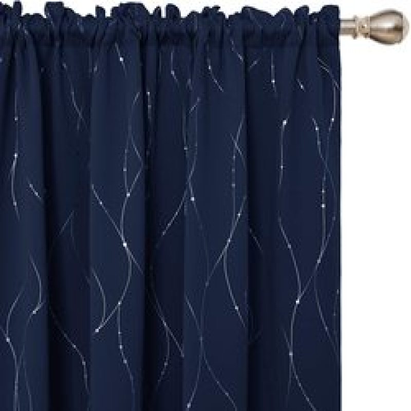 new Nordic simple bronzing curtains dark green blackout curtains,Thermal insulation shading bronzing printing curtains/