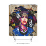 Waterproof 3D Shower Curtain, Black Woman Shower Curtains For Bathroom/
