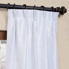 100% polyester white blackout faux silk ice children curtains