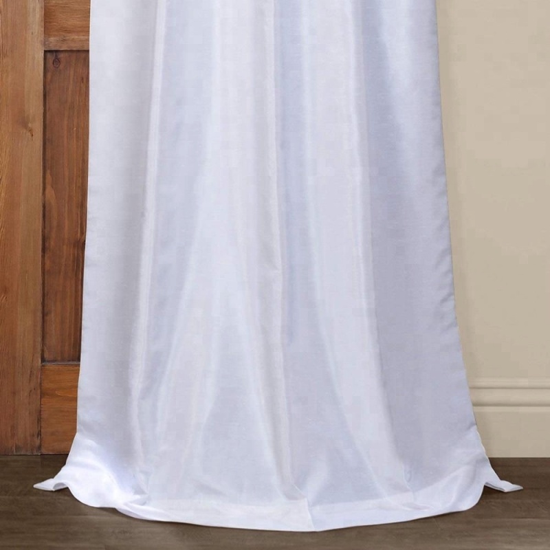 100% polyester white blackout faux silk ice children curtains