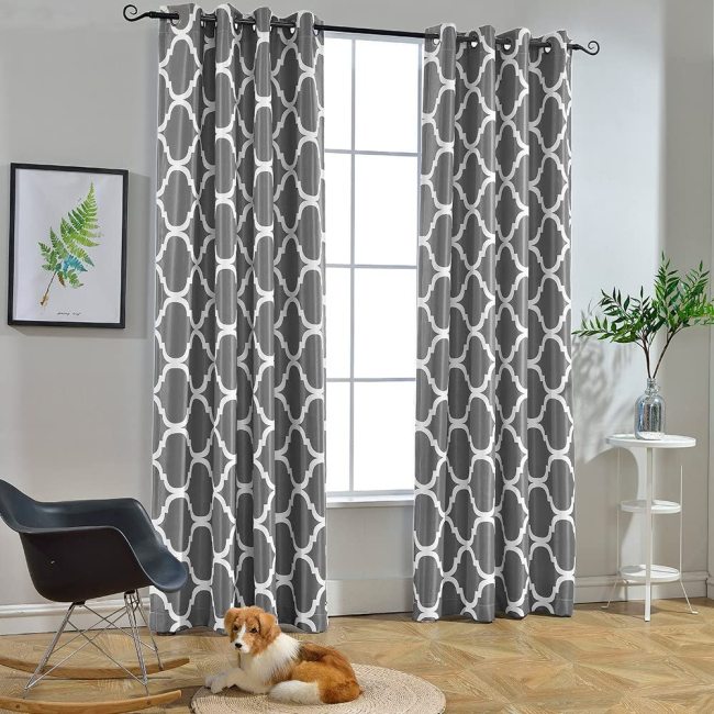 Fashion Room Darkening Blackout Grommet Top Curtains, 52 by 84 Inch Blackout  Curtain#
