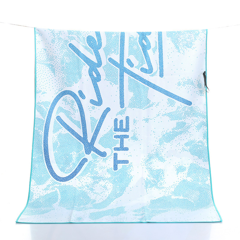 Custom Waffle Microfiber Beach Towel, OEM Soft Printing Beach Towel #