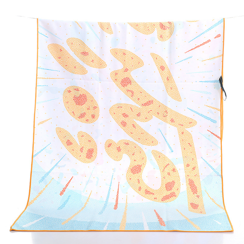 Custom Waffle Microfiber Beach Towel, OEM Soft Printing Beach Towel #