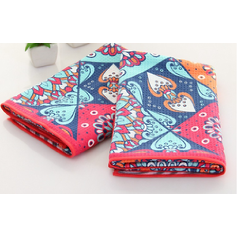 Custom Waffle Microfiber Beach Towel, OEM Soft Printing Beach Towel #