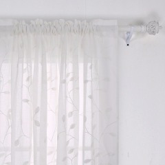 top quality beautiful floral embroidered european sheer voile curtain