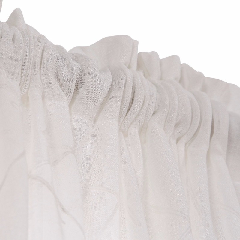 top quality beautiful floral embroidered european sheer voile curtain