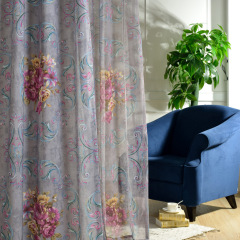 Customized 100% Polyester african print Livingroom Printed Sheer Curtain