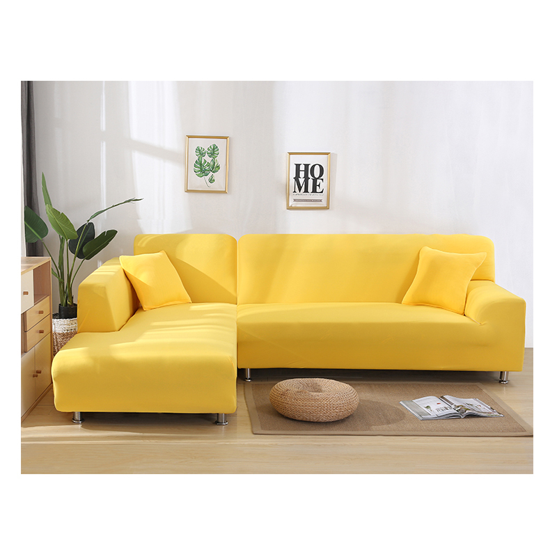 Manufacturers Solid L Shape Sofa Covers For 3 Seater Sofa, Wholesale Elastic Sofa Stretch Cover/