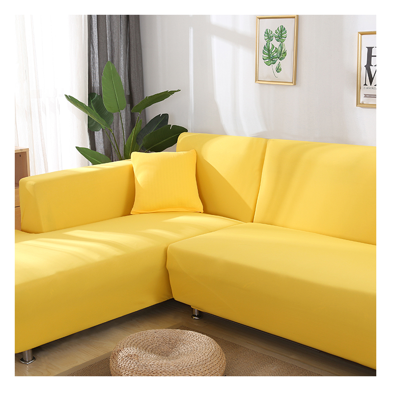 Manufacturers Solid L Shape Sofa Covers For 3 Seater Sofa, Wholesale Elastic Sofa Stretch Cover/