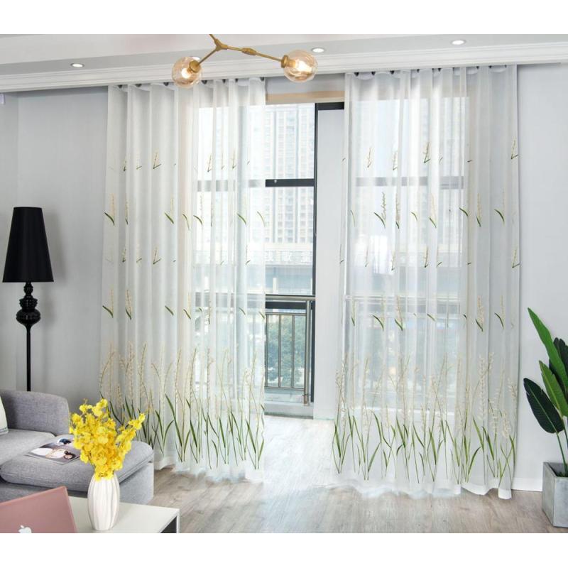 Living Room Used  Lace Embroidery Curtains,Super Soft Sheer  Curtains Embroidery/