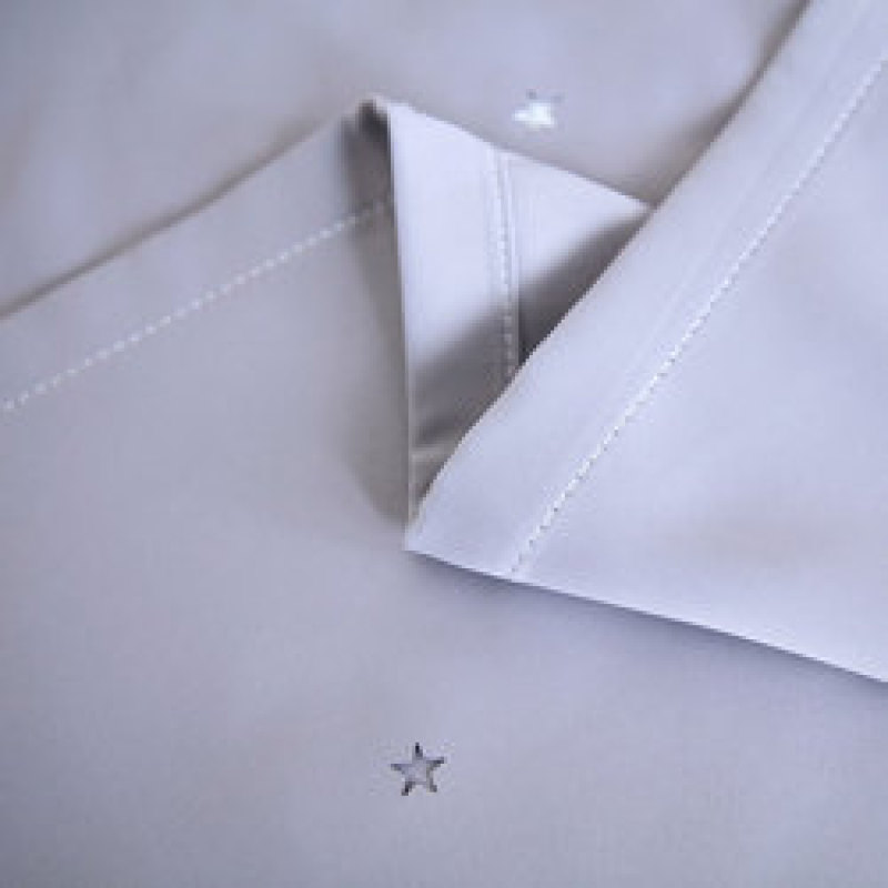 Star Laser Cutting Hollow Cut Out Shaped Polyester Blackout Living Room Curtain, Thermal Insulated