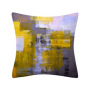 Modern abstract classical geometric mosaic blurred colors short plush Cushion Cover for office sofa pillow cover