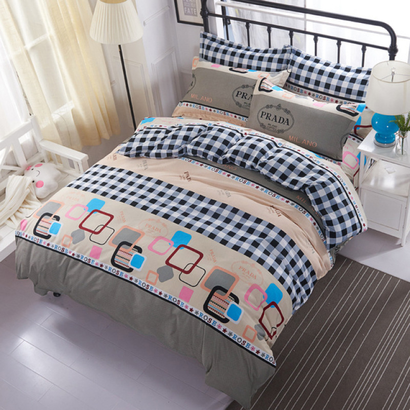 Dot Stripe Bed Set Luxury, Bed Comforter Set Bedding#