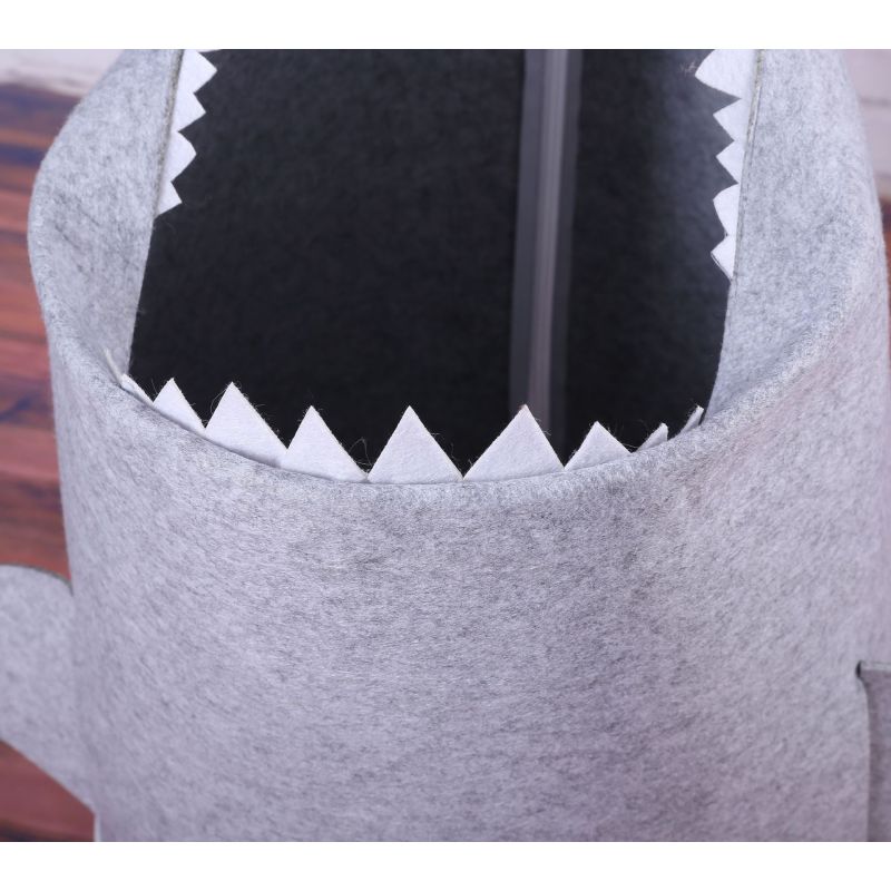 Amazon Cartoon shark felt 41*35*58CM Laundry basket sundry storage bag 490g basket Desktop bucket