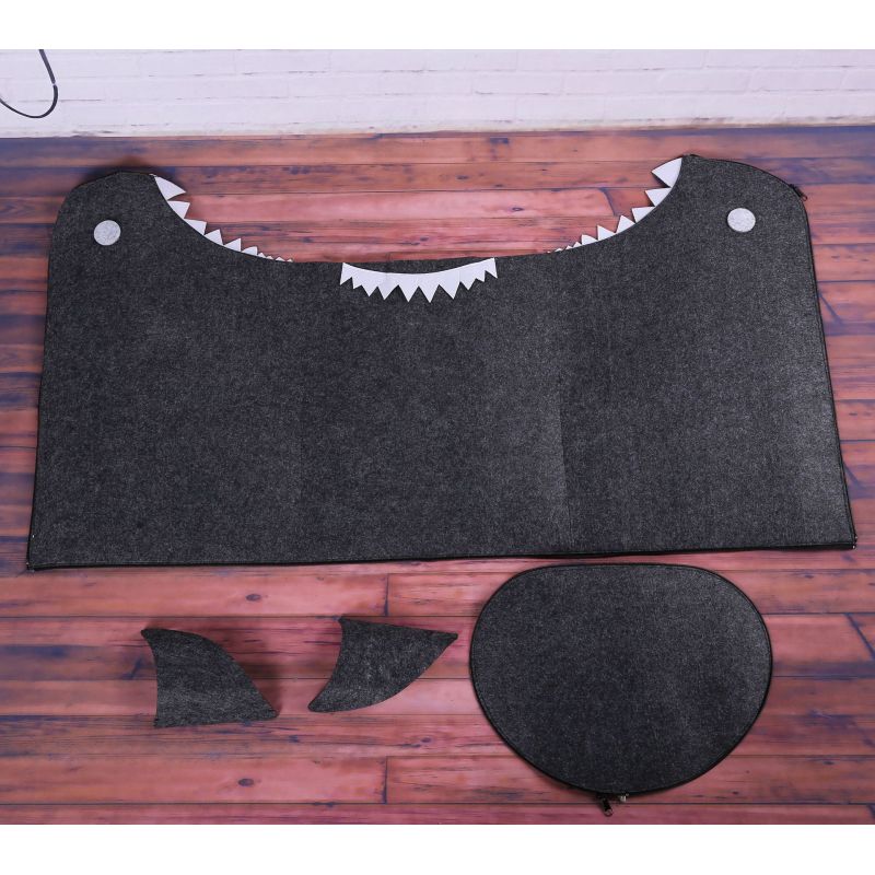 Amazon Cartoon shark felt 41*35*58CM Laundry basket sundry storage bag 490g basket Desktop bucket
