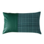 stripe genuine leather pillowcase 100% poly jacquard Fabric And Leather Splice Pillow Covers New Styles