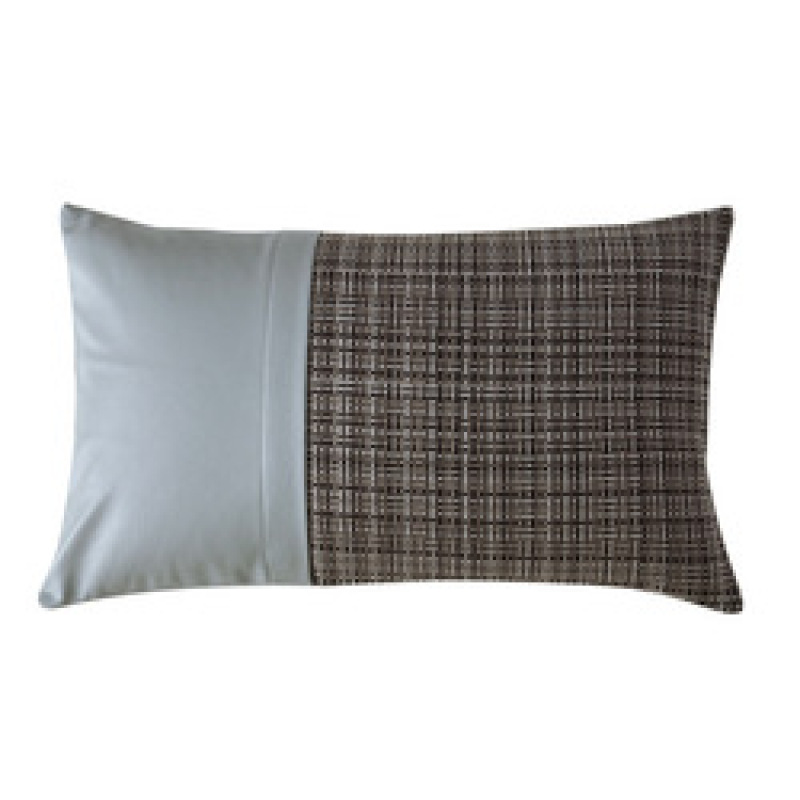 stripe genuine leather pillowcase 100% poly jacquard Fabric And Leather Splice Pillow Covers New Styles