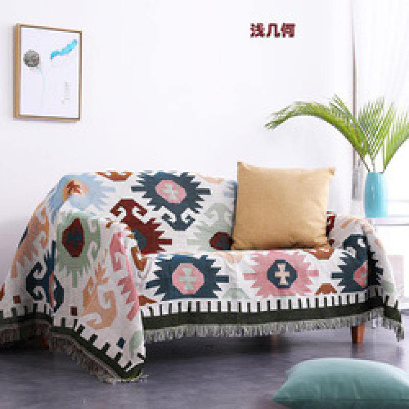 Tribal Blankets Indian Outdoor Rugs Camping Picnic Blanket Boho Decorative Bed Blankets Plaid Sofa Mats Travel Rug Tassels Linen