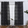 Europa Jacquard Curtain Panel, Made In China Sheer Curtains Black Curtain Cloth/