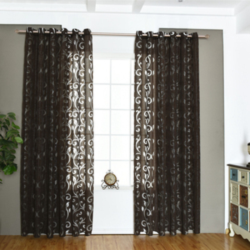 Europa Jacquard Curtain Panel, Made In China Sheer Curtains Black Curtain Cloth/
