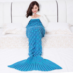 Wholesale Knitted Adult Blanket Comfortable Soft Mermaid Tail Blankets,Mermaid Tail Blanket Adult#