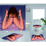 Underpants Nude Busty Sexy White Girl Women Bare Ass Polyester Shower Curtain, Digital Print Bathroom Waterproof Curtain/