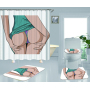 Underpants Nude Busty Sexy White Girl Women Bare Ass Polyester Shower Curtain, Digital Print Bathroom Waterproof Curtain/