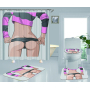 Underpants Nude Busty Sexy White Girl Women Bare Ass Polyester Shower Curtain, Digital Print Bathroom Waterproof Curtain/