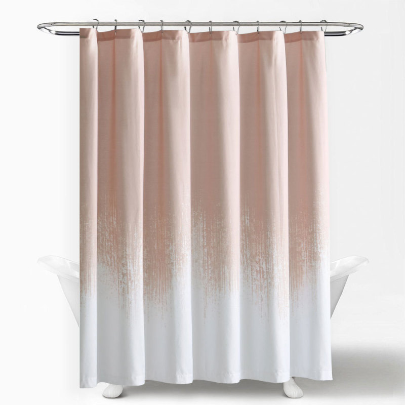 Ensembles de salle de bain en promotion sur Amazon&nbsp;: rideau de douche imprimé personnalisé, rideau de douche imprimé dégradé de couleur unie/