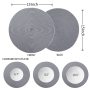 Lot de 4 sets de table ronds pour table à manger, tapis de table de cuisine en coton tissé résistant à la chaleur et antidérapant, 14 pouces, faciles d'entretien #