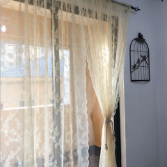 Wholesale modern 100% Polyester paillette italian sewing lace curtains