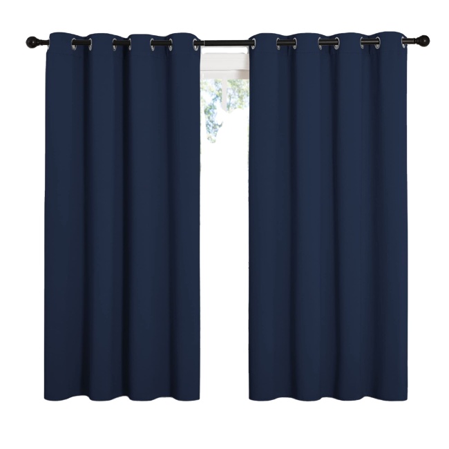 100% blackout solid thermal insulated curtains s blue scenery background blackout curtain blackout Curtains & Drapes