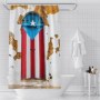 Wholesale Printed Shower Curtain Set, Popular Pink Puerto Rico Flag Shower Curtain*