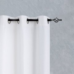 Waffle Woven Textured Short Window Curtain for Bathroom,Waterproof Half Window Kitchen Cafe Curtains