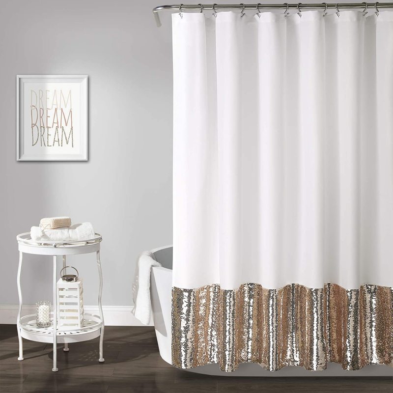 Luxurious decorative Mermaid Sequin shower curtain,Western Shower Curtain Bathroom Sets