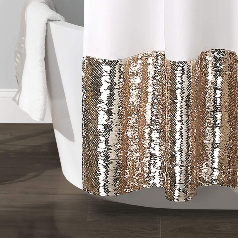 Luxurious decorative Mermaid Sequin shower curtain,Western Shower Curtain Bathroom Sets