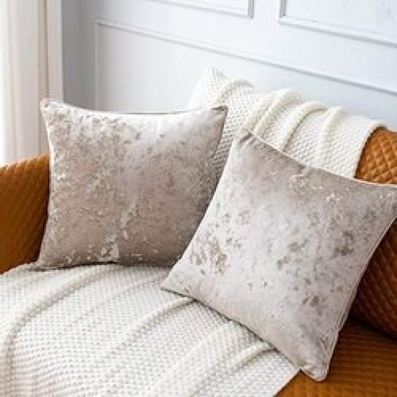 Velvet Plain Cushion Cover For Living Room, Large Decoration Seating Cushions/