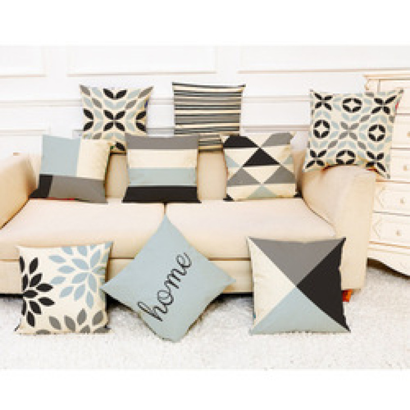 Car Sofa Pillow Cushion Geometric Pattern, Explosion Models Warm Geometric Home Cotton Pillow /