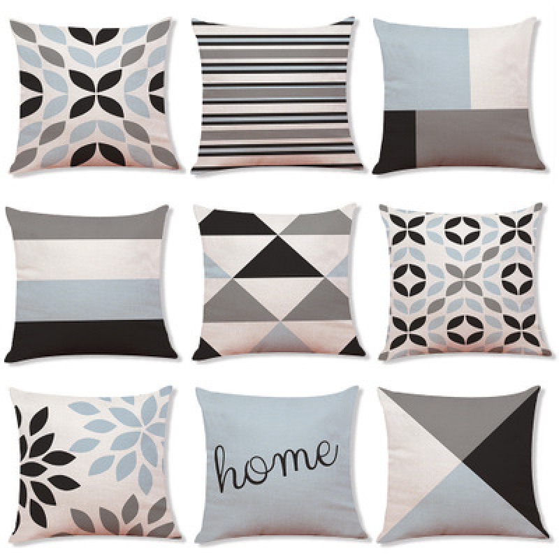 Car Sofa Pillow Cushion Geometric Pattern, Explosion Models Warm Geometric Home Cotton Pillow /