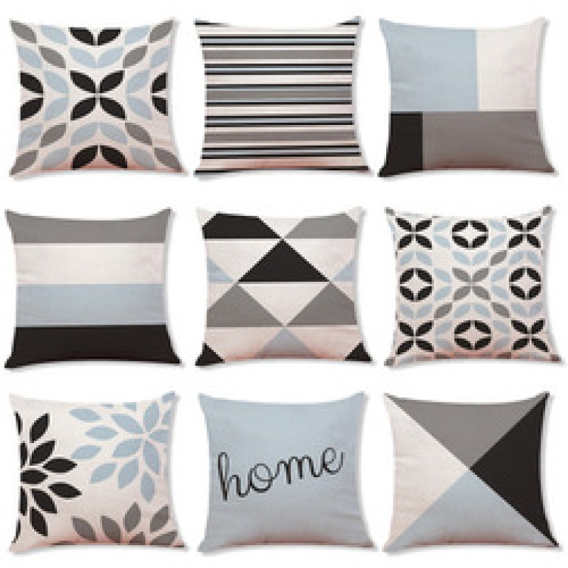 Car Sofa Pillow Cushion Geometric Pattern, Explosion Models Warm Geometric Home Cotton Pillow /