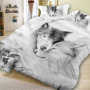 Stock Cotton Bedding Sheet Set, Flower And Butterfly Bedding Set/