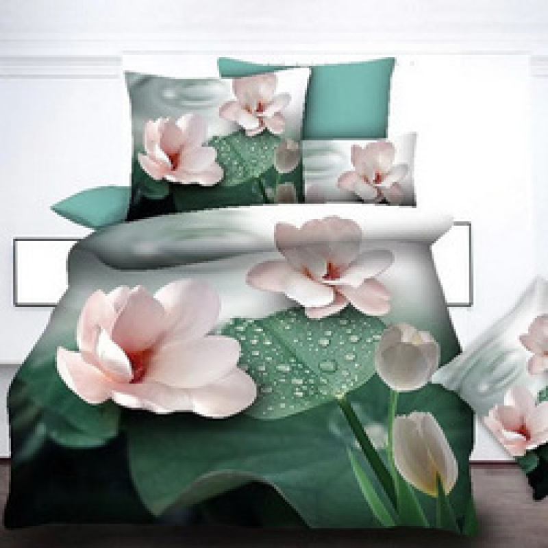 Stock Cotton Bedding Sheet Set, Flower And Butterfly Bedding Set/