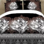 Stock Cotton Bedding Sheet Set, Flower And Butterfly Bedding Set/
