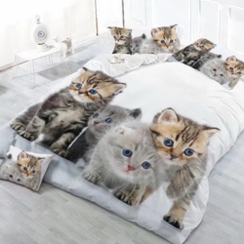 Stock Cotton Bedding Sheet Set, Flower And Butterfly Bedding Set/