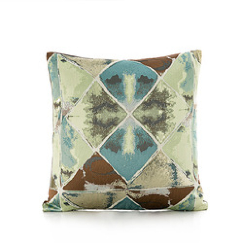 Dark Green Satin Jacquard Cushion Cover, Custom Light Luxury Cushion Cover /