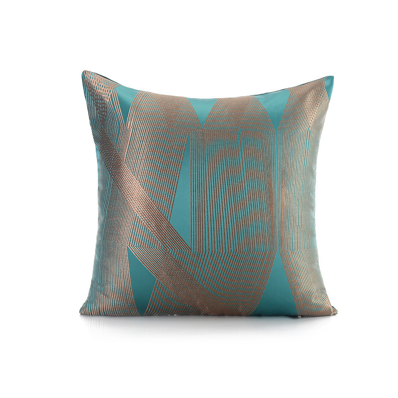 Dark Green Satin Jacquard Cushion Cover, Custom Light Luxury Cushion Cover /